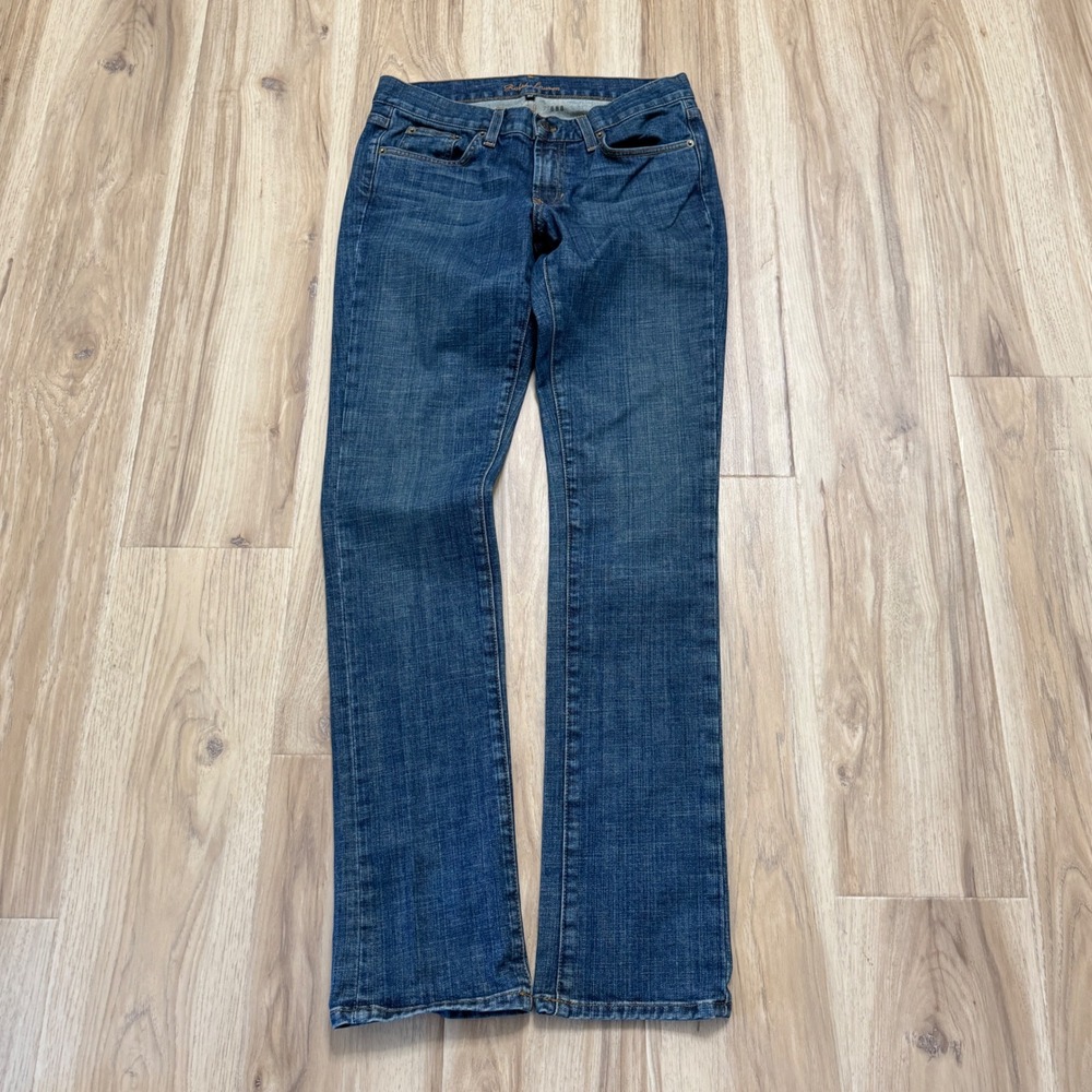 Ralph Lauren Black Label Jeans Women 30 Blue 888 Slim Straight Stretch Denim
